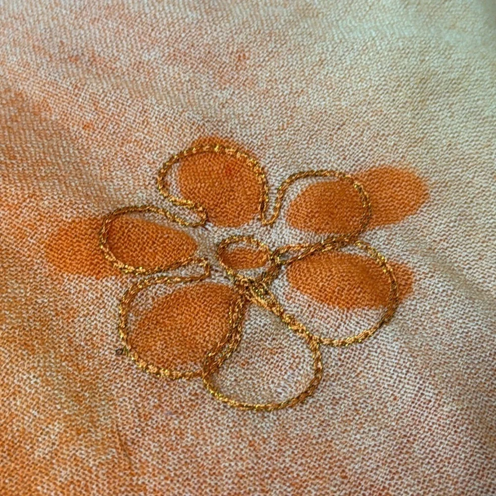 Beautiful Ombré Orange Pashmina Scarf / Wrap with Fringe